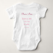 Cute en Schattige Baby Zo zoete geboorte — Baby Romper (Achterkant)