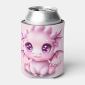 Cute en Schattige Fantasy Pink Baby Chibi Blikjeskoeler (Blikje Voorkant)