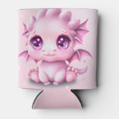 Cute en Schattige Fantasy Pink Baby Chibi Blikjeskoeler (Voorkant)