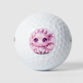 Cute en Schattige Fantasy Pink Baby Chibi Golfballen (Voorkant)