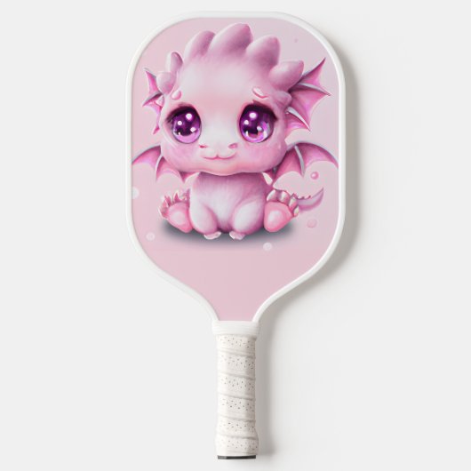 Cute en Schattige Fantasy Pink Baby Chibi Pickleball Paddle (Voorkant)