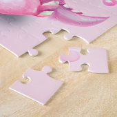 Cute en Schattige Fantasy Pink Baby Chibi Poster Legpuzzel (Zijkant)