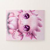 Cute en Schattige Fantasy Pink Baby Chibi Poster Legpuzzel (Horizontaal)