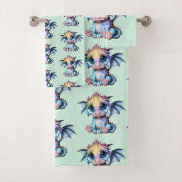 Cute en Schattige Kawaii Baby Dragon Bad Handdoek