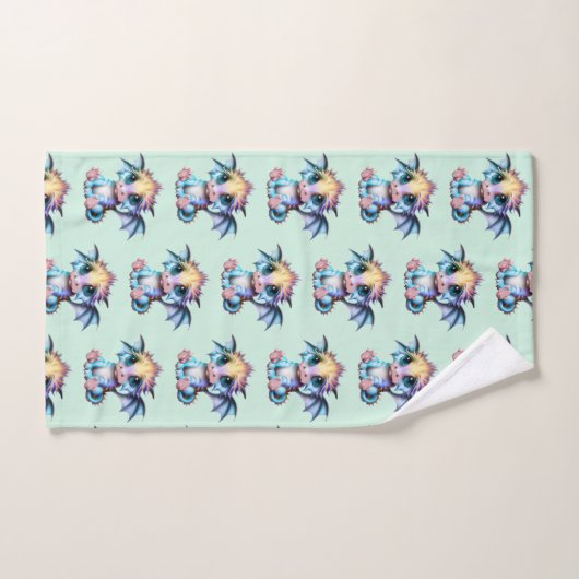 Cute en Schattige Kawaii Baby Dragon Bad Handdoek (Handdoek)