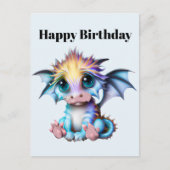 Cute en Schattige Kawaii Baby Dragon Briefkaart (Voorkant)