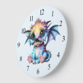 Cute en Schattige Kawaii Baby Dragon Grote Klok (Hoek)