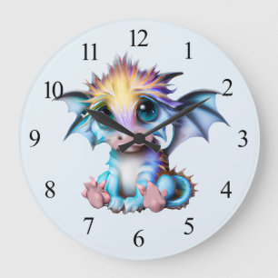 Cute en Schattige Kawaii Baby Dragon Grote Klok