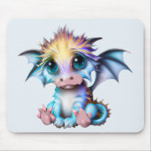 Cute en Schattige Kawaii Baby Dragon Muismat (Voorkant)