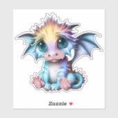 Cute en Schattige Kawaii Baby Dragon Sticker (Vel)
