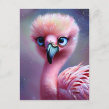 Cute en Schattige Kawaii Baby Flamingo