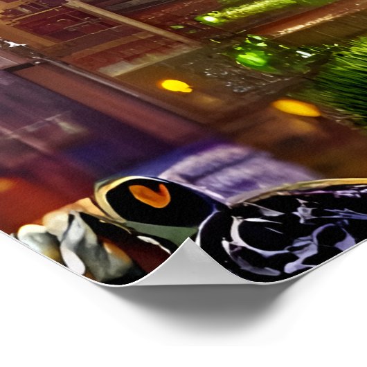 Cute en schattige Koala in de stad | AI Art. Poster (Hoek)