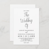 Cute En Simpele Trouw Kaart (Voorkant / Achterkant)