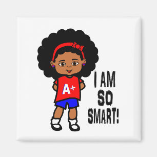 Cute en Smart African American Girl Magnet