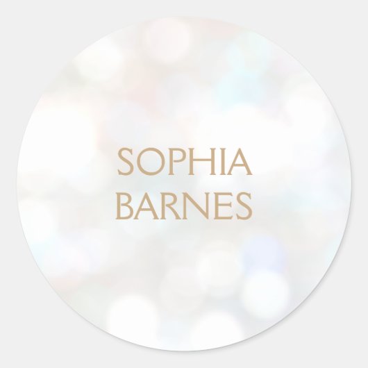 Cute en Subtle Bokeh Ronde Sticker (Voorkant)