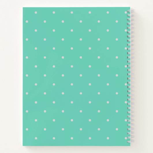 Cute en Trendy Alpaca | Turquoise Notitieboek (Achterkant)