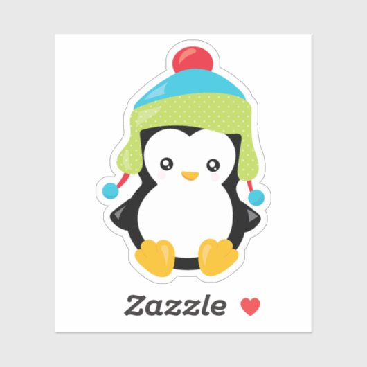 Cute en Trendy Penguin Sticker (Vel)