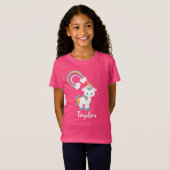 Cute en Unicorn Pink T-shirt (Voorkant volledig)