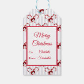 Cute en Whimsical Candy Cane Cadeaulabel (Achterkant)