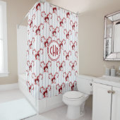 Cute en Whimsical Candy Cane Douchegordijn (In situ)