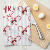 Cute en Whimsical Candy Cane Theedoek (Quarter Fold)