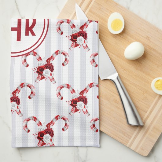 Cute en Whimsical Candy Cane Theedoek (Quarter Fold)