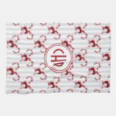 Cute en Whimsical Candy Cane Theedoek (Horizontaal)