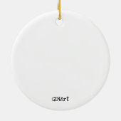 Cute en Whimsical Paarse Mouse Keramisch Ornament (Achterkant)