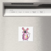 Cute en Whimsical Paarse Mouse Magneet (Insitu (Vaatwasser))