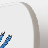 Cute en Whimsical Pink Flamingo on Schaatsen Pickleball Paddle (Links Detail)