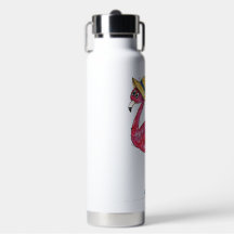 Cute en Whimsical Pink Flamingo on Schaatsen