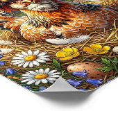 Cute en Whimsical Poolse Kippenhok Poster (Hoek)