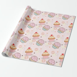 Cute en zoete patroon taarten cadeaupapier