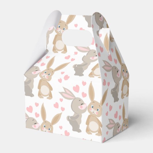 Cute Enamored Rabbits Bedankdoosjes (Achterkant)