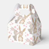 Cute Enamored Rabbits Bedankdoosjes (Voorkant Zijde)