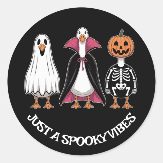 Cute enge ganzen Halloween sticker - Gewoon eng (Voorkant)