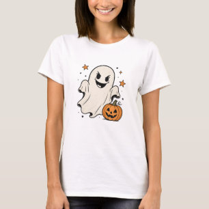 Cute enge geest Halloween T-shirt ontwerp