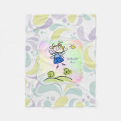 Cute Engel Goddochter Cadeaus Gepersonaliseerd Fleece Deken (Voorkant)