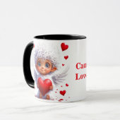 💖 Cute Engel Hart Cadeau voor Dagelijks Gebruik ☕ Mok (Voorkant links)