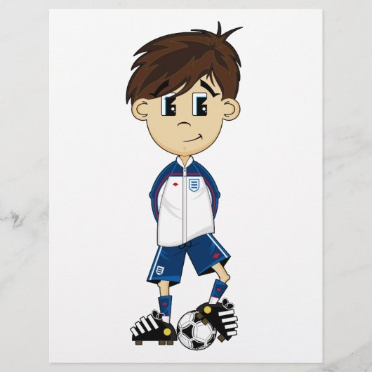 Cute England Soccer Boy Flyer (Voorkant)