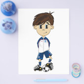 Cute England Soccer Boy Flyer (Enkel)