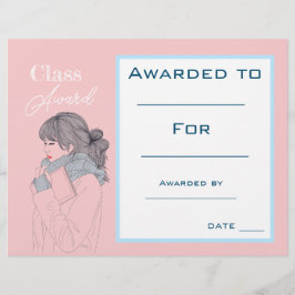Cute English Award certificate Teacher supply