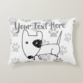 Cute English Bull Terrier Accent Kussen