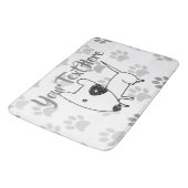 Cute English Bull Terrier Badmat (Gekanteld)