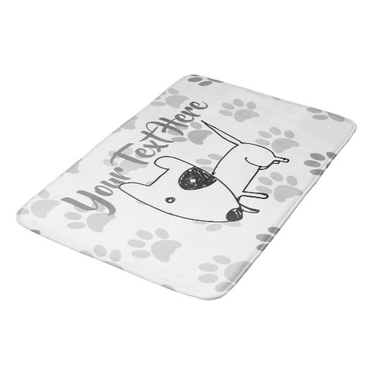 Cute English Bull Terrier Badmat (Gekanteld)