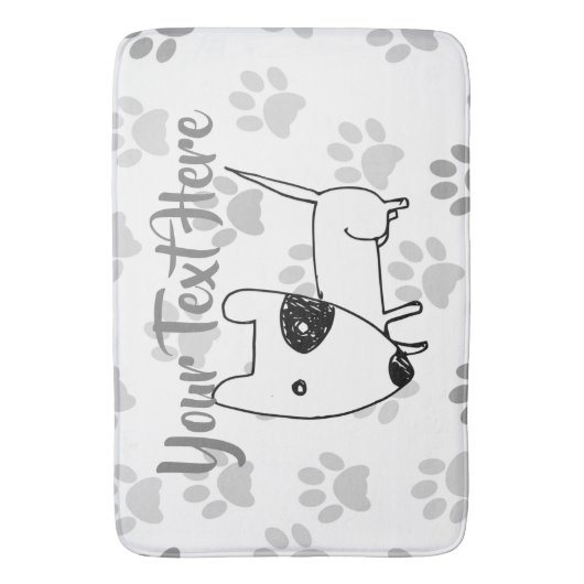 Cute English Bull Terrier Badmat (Voorkant Verticaal)