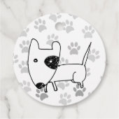 Cute English Bull Terrier Bedankjes Labels (Achterkant)