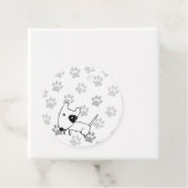 Cute English Bull Terrier Bedankjes Labels (In situ)