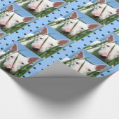 Cute English Bull Terrier Cadeaupapier (Hoek)