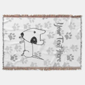 Cute English Bull Terrier Deken (Voorkant)